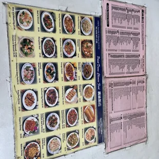 menus and prices
