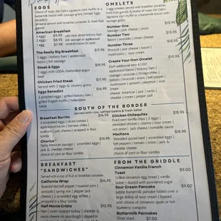 Front of menu 20240423