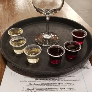 Tasting, 5 wine plus 1 mead