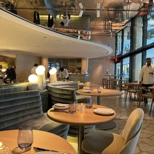 the dining area of a restaurant