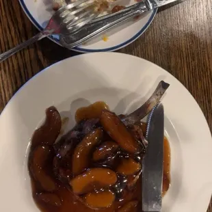 Bourbon and Apple Pork Chop