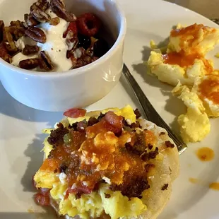 From the breakfast buffet