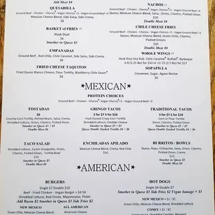 *BRAND NEW MENU AS OF 2/1/2020*