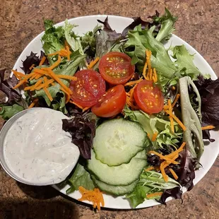 House salad with homemade ranch