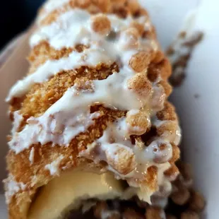 a close up of a pastry