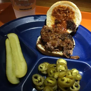 Lunch time - Chopped Beef with Habanero BBQ Sauce
