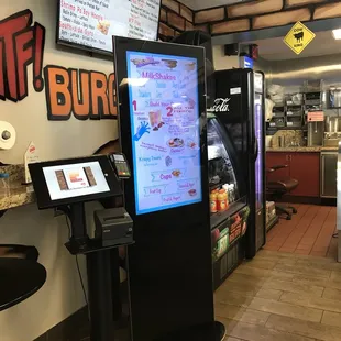 the menu of a fast food restaurant