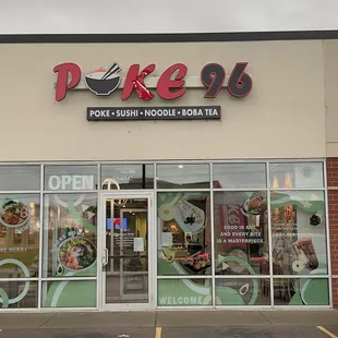 the front of the restaurant