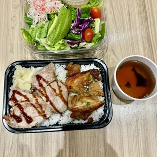 Grilled Ahi and Chicken Teriyaki