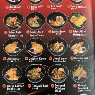 ramen and noodles, menu