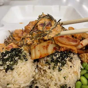 Ahi bite with limu
