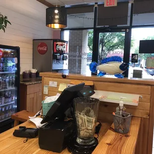 Checkout and drinks