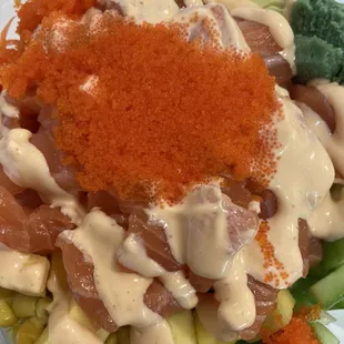 Poke Bowl with salmon