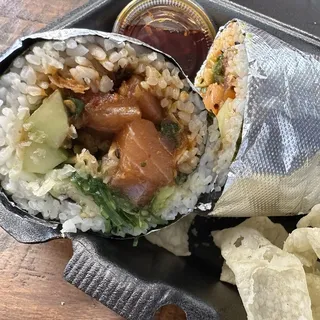 Regular Salmon Poke Burrito