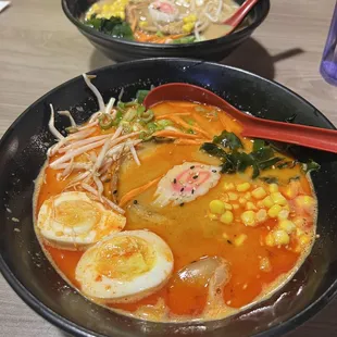 Spicy Miso Ramen and Shoyu Ramen