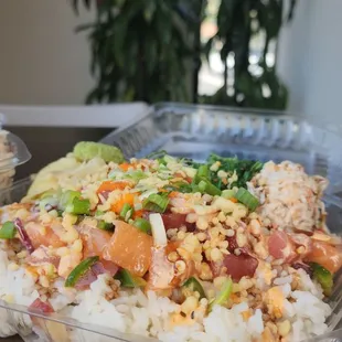 a meal in a plastic container