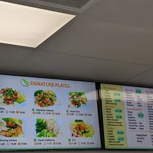 Menu as of January 2023.