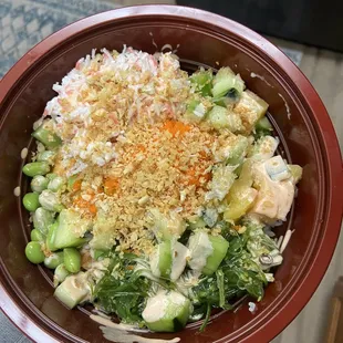 Poke bowl (regular size in large bowl)