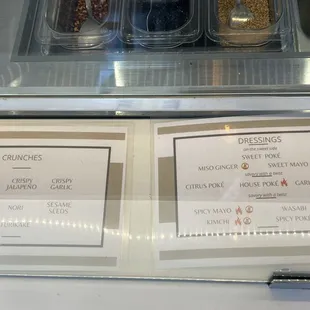 Sauces/Dressings and Crunchies options - the House Poke  &amp; Garlic Mayo are my personal gold medalists