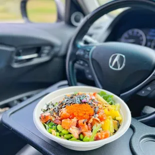 Regular, 3 scoops. (Hmm I seem to be eating in my car a lot lol) | www.moniquedao.com