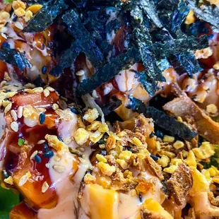a close up of a plate of food