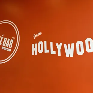 the hollywood logo on the wall