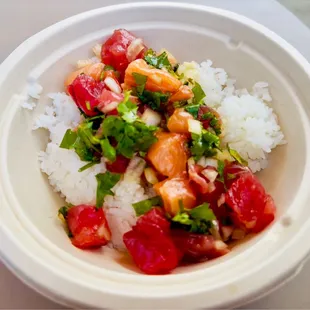 a bowl of rice and vegetables