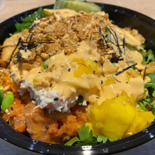 Yummy, fresh goodness. Made our own bowl