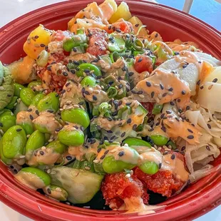 Large Spicy Tuna Bowl With Organic Green Tea Rice