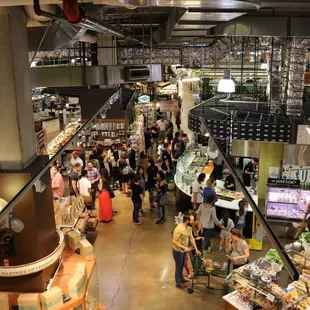 people shopping in a grocery store