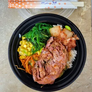 The Smoked Pork Bowl is like having salted pulled pork jerky.