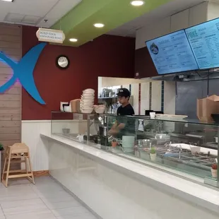 interior, sushi and sashimi