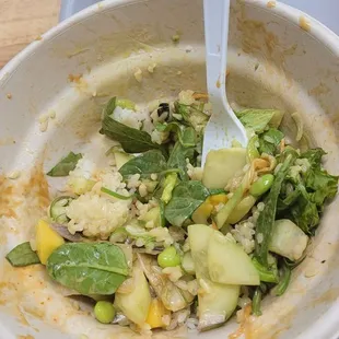 I m sorry y'all. I was hungry this bowl was full of veggies and it was so good!