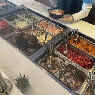 Loading up the bowls