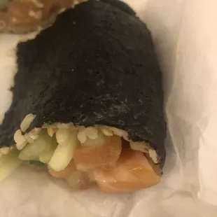 B3. Salmon Bomb Burrito w/o pineapples! Nice portion! Gr8 taste!