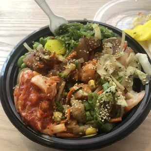 Salmon, shrimp and albacore medium bowl!