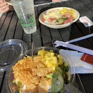 One regular and one small bowl. Delicious