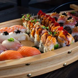 various types of sushi