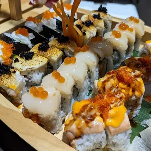 various types of sushi