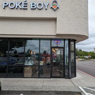 the front of a poke boy store