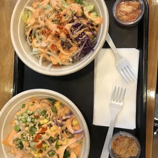 Hawaiian Classic Pok Bowl and spicy bowl