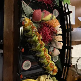 Rainbow roll and Caterpillar roll