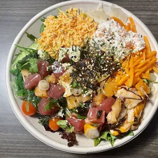 a bowl of food on a table