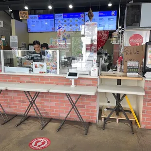 the counter area of the restaurant