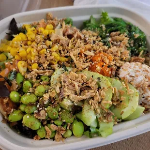 a close up of a bowl of food