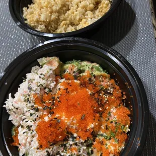 two bowls of food