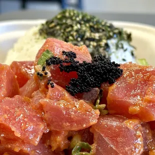 a close up of a plate of food