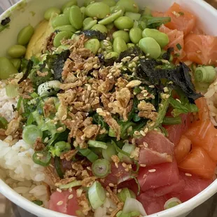 Create Your Own Regular Bowl with 2x salmon and 1x tuna