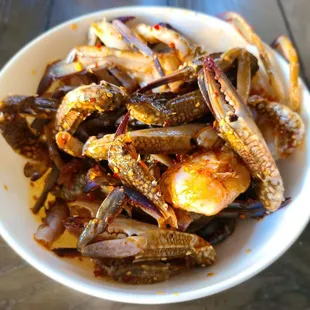 Kimchi marinated raw crab