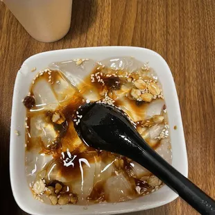 Brown sugar bean jelly
